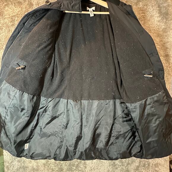 Ann Taylor Loft Down Filled Parka Long Coat Black Puffer Winter Jacket M Medium - Picture 5 of 10